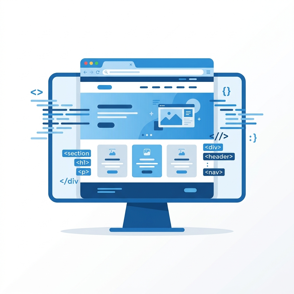 Web Development Screen Graphic